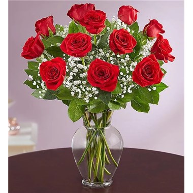 Thirteen Long Stem Red Roses